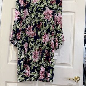 Olivia Matthews Floral Dress Size 20 Plus Size Navy Pink